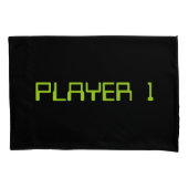 Gamer Couple.  Speler 1 Kussensloop (Voorkant-Links)