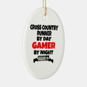 Gamer Cross Country Runner Keramisch Ornament (Rechts)