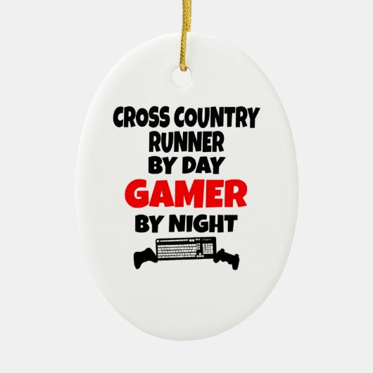 Gamer Cross Country Runner Keramisch Ornament (Voorkant)