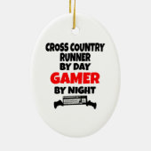 Gamer Cross Country Runner Keramisch Ornament (Achterkant)