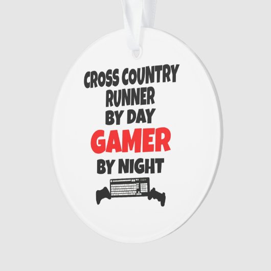 Gamer Cross Country Runner Ornament (voorkant)