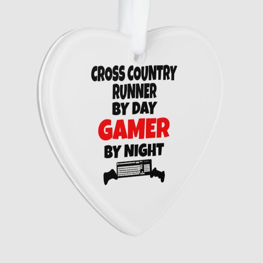 Gamer Cross Country Runner Ornament (voorkant)