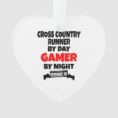 Gamer Cross Country Runner Ornament (achterkant)