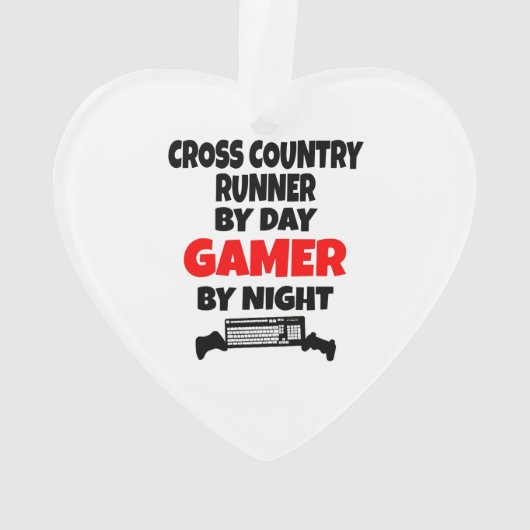 Gamer Cross Country Runner Ornament (achterkant)