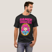 Gamer Cute Princess Video Game  For Her T-shirt (Voorkant volledig)