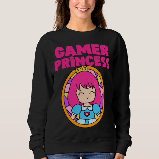 Gamer Cute Princess Video Game  For Her Trui (Voorkant)