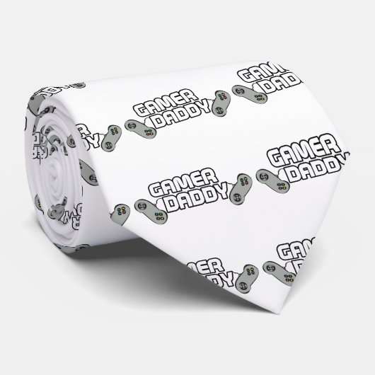 Gamer Dad Logo Stropdas (Opgerold)