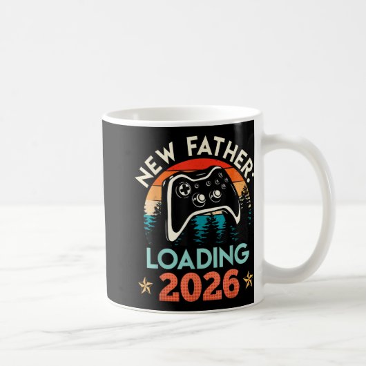 Gamer Dad Nieuwe Vader Loading 2026 Funny Future D Koffiemok (Rechts)