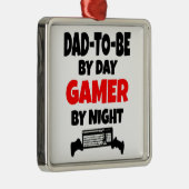 Gamer Dad-To-Be Metalen Ornament (Rechts)