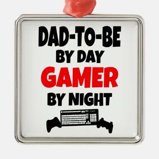 Gamer Dad-To-Be Metalen Ornament (Voorkant)
