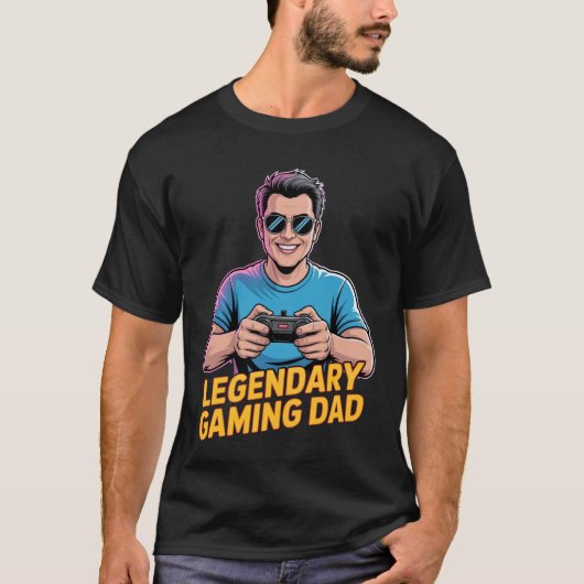 Gamer dad tshirt Legendary Gamer Dad (Voorkant)