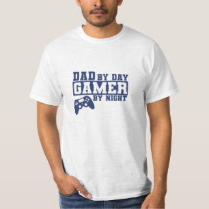 Gamer Dad, vader door dag gamer door nacht T-shirt