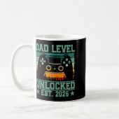 Gamer Daddy Dad Level Ontgrendeld Est 2026 Grappig Koffiemok (Links)