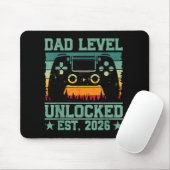 Gamer Daddy Dad Level Ontgrendeld Est 2026 Grappig Muismat (Met muis)