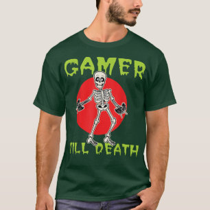 Gamer Death Skeleton grappen over humor computer c T-shirt