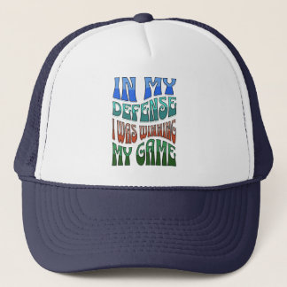 Gamer die altijd laat Shirt is, in mijn verdedigin Trucker Pet