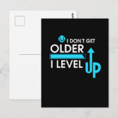 Gamer die ik niet ouder word, ik ga omhoog briefkaart (Voorkant / Achterkant)