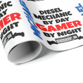 Gamer Diesel Mechanic Cadeaupapier (Rol Hoek)