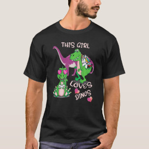 Gamer Dinosauriërs gooien dit meisje van Dinos T-shirt