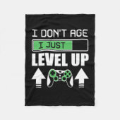 Gamer Do Not Age I Just Level Up Fleece Deken (Voorkant)