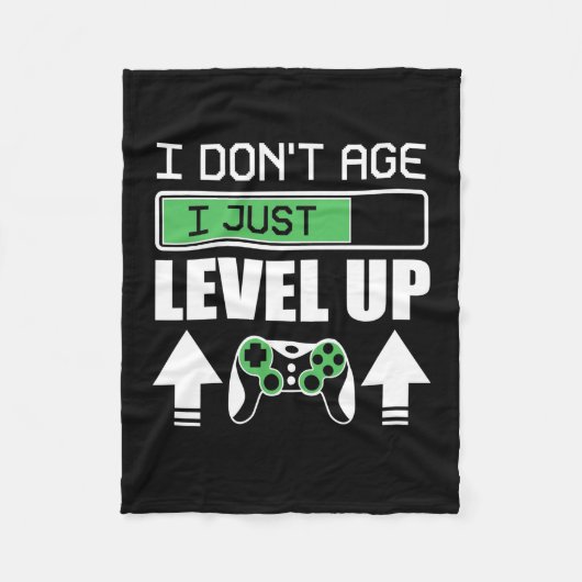 Gamer Do Not Age I Just Level Up Fleece Deken (Voorkant)