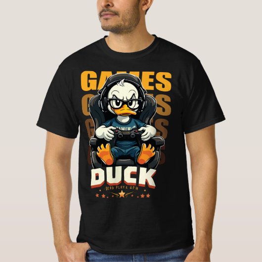 Gamer Duck Chill Vibes T-Shirt (Voorkant)