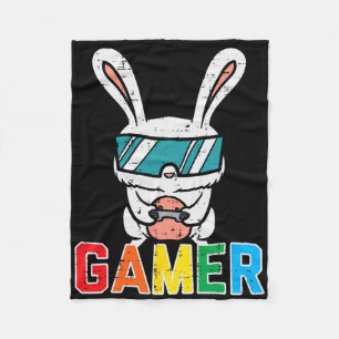 Gamer Easter Bunny Cute Video Game Gaming Boys Kin Fleece Deken