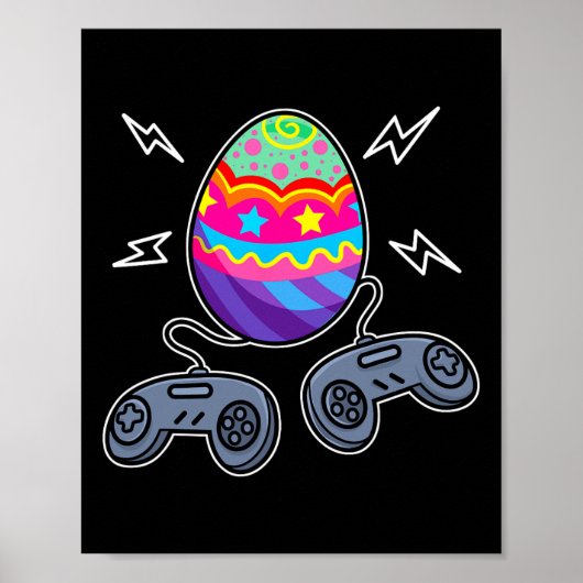 Gamer Easter Egg Gaming Video Game Lover Geschikt Poster (Voorkant)