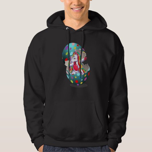 Gamer Easter Eggs Hunt Dabbing Unicorn Easter Bun Hoodie (Voorkant)
