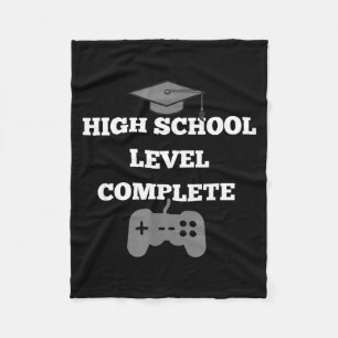 Gamer eindexamen shirt cadeau videospel fleece deken