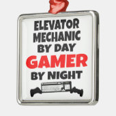 Gamer Elevator Mechanic Metalen Ornament (Links)