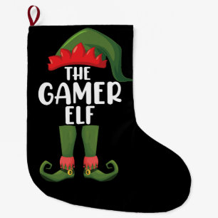 Gamer Elf bijpassende familie kerst Gamer Grote Kerstsok