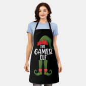 Gamer Elf Bijpassende Familie Kerstmis Gamer Schort (Gedragen)