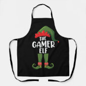 Gamer Elf Bijpassende Familie Kerstmis Gamer Schort (Voorkant)
