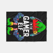 Gamer Elf bijpassende gezins Kerstmis Fleece Deken (Voorkant (Horizontaal))