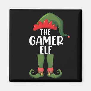Gamer Elf bijpassende gezins Kerstmis Gamer Magneet