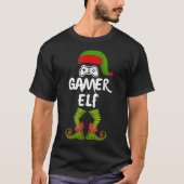 Gamer Elf Christmas Gaming Design T-shirt (Voorkant)