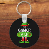 Gamer Elf Christmas Matching Group Family Sleutelhanger (Voorkant)