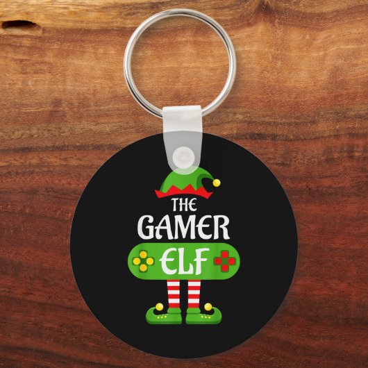 Gamer Elf Christmas Matching Group Family  Sleutelhanger (Voorkant)