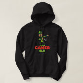 Gamer Elf Dab-kerstfamilie biedt Kinder Mannen Hoodie (Design voorkant)