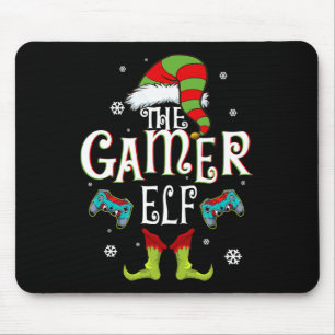 Gamer Elf Familie Bijpassend Kerst Groep Pret Cade Muismat