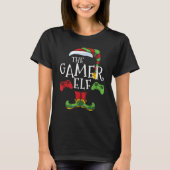 Gamer Elf Familie die Kerstmis aanpast T-shirt (Voorkant)