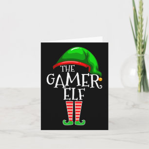 Gamer Elf Familie Matching Groep Kerstcadeau Vid Kaart