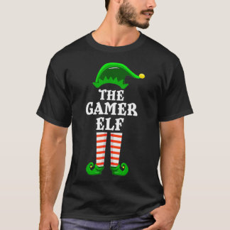 Gamer Elf Family Group Matching Kerstparty Pa T-shirt