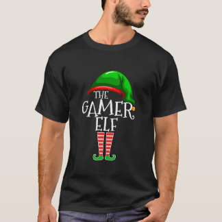 Gamer Elf Family Matching Group kerstcadeau Vid T-shirt