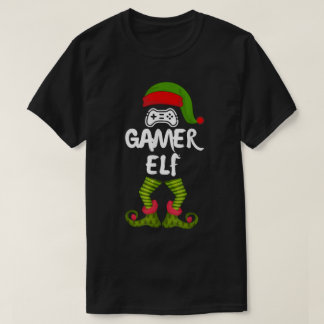 Gamer Elf Kerstmis Gaming Design T-shirt