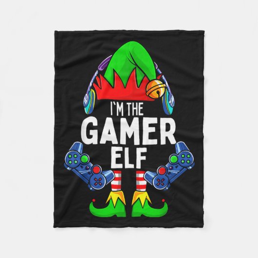 Gamer Elf Matching Family Christmas  Fleece Deken (Voorkant)