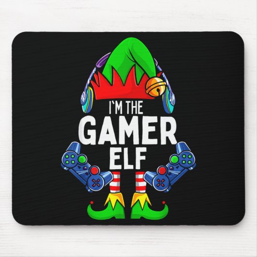 Gamer Elf Matching Family Christmas  Muismat (Voorkant)