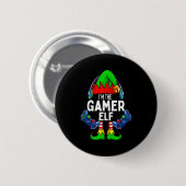 Gamer Elf Matching Family Christmas Ronde Button 5,7 Cm (Voorkant /achterkant)