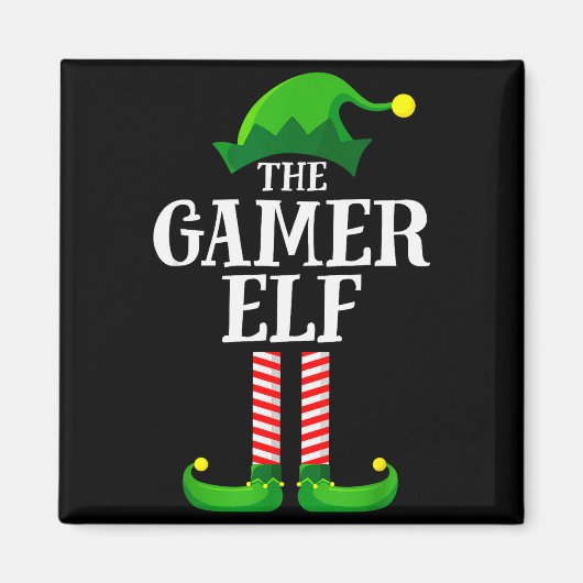 Gamer Elf Matching Family Group Christmas Party Py Magneet (Voorkant)